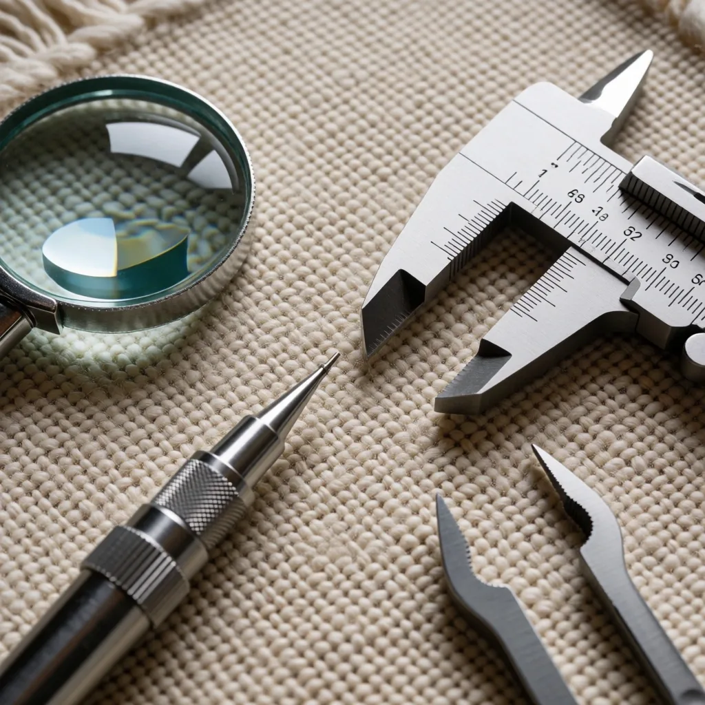 Quality inspection tools on sailcloth canvas